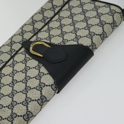 Gucci GUCCI GG Supreme Shoulder Bag PVC Navy Gold Authentic ep10523