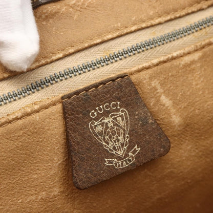 Gucci GUCCI GG Supreme Shoulder Bag PVC Beige Gold Authentic bs34284