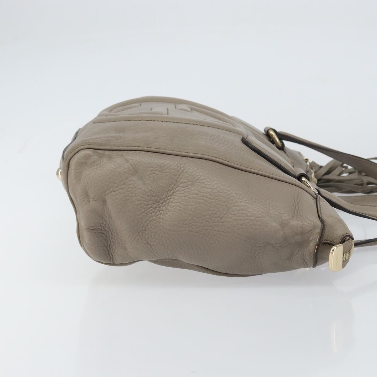 Gucci GUCCI Soho Hand Bag Leather Gray Gold 282307 Authentic 156415