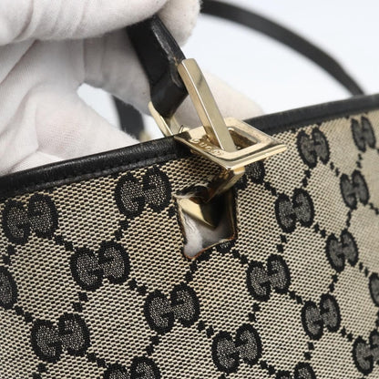 Gucci GUCCI GG Canvas Tote Bag Navy Gold 002 1097 3444 Authentic 158526