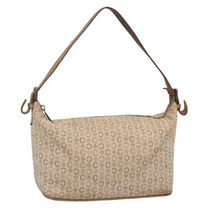 Celine CELINE C Macadam Canvas Shoulder Bag Beige Authentic bs28954