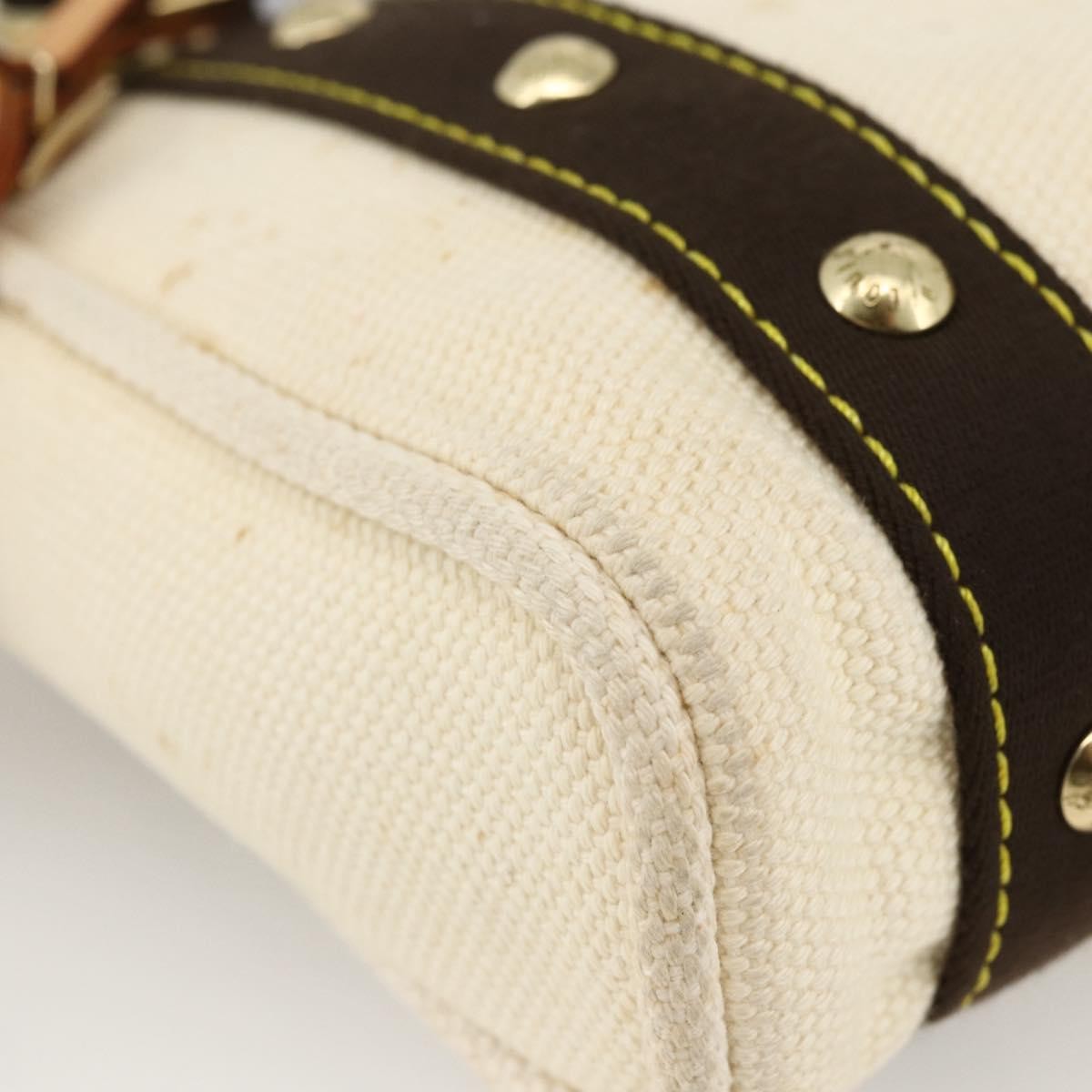 Louis Vuitton LOUIS VUITTON Antigua Cabas PM Hand Bag Black Beige M40039 LV Authentic BA11190
