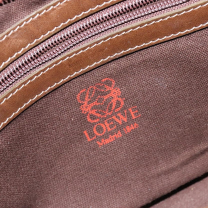 Loewe LOEWE Shoulder Bag Leather Brown Gold Authentic am8960