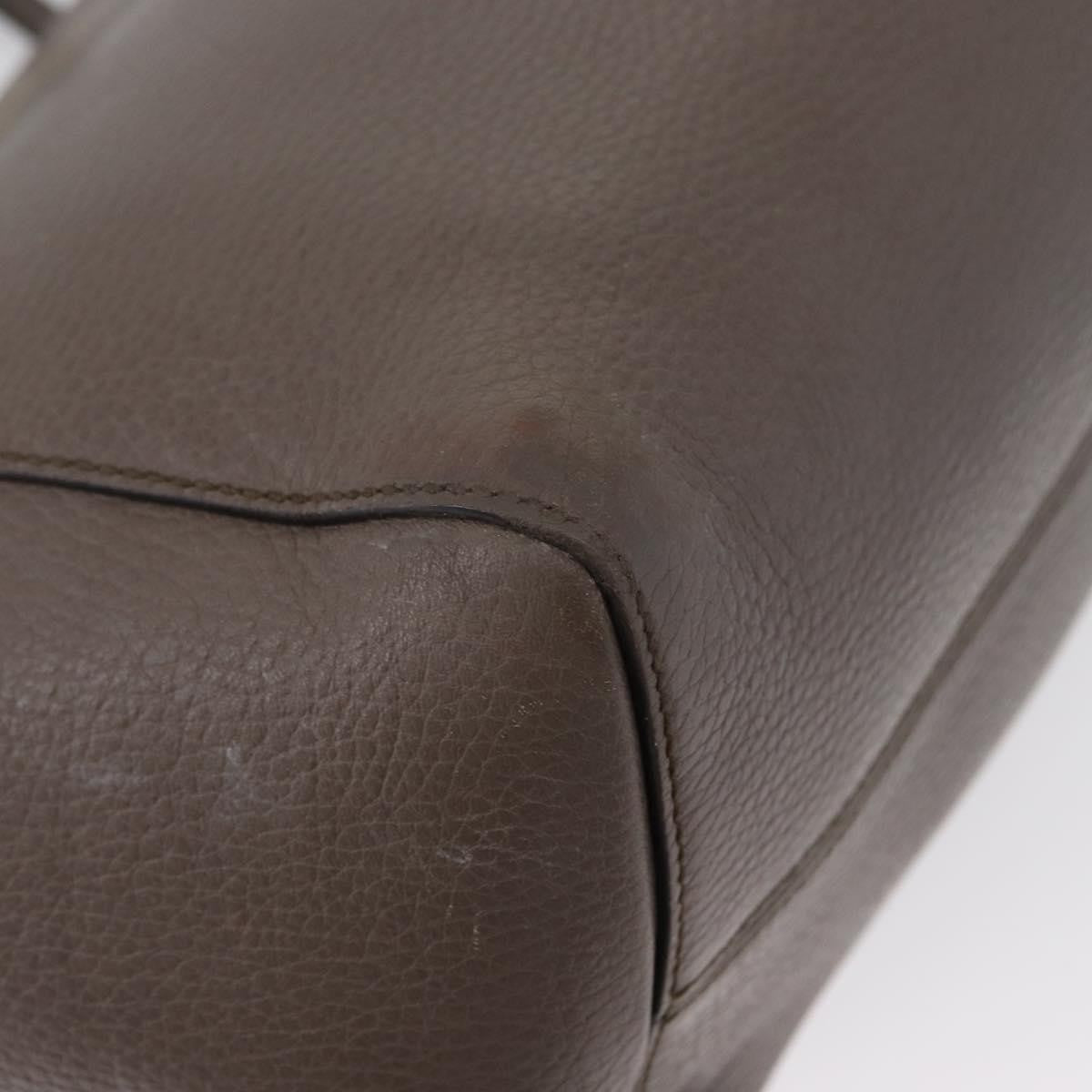 Gucci GUCCI Tote Bag Leather Brown Gold 354408 Authentic bs33432