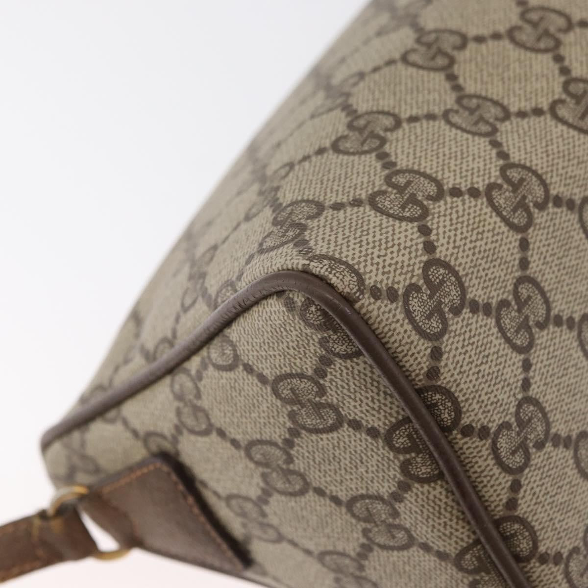 Gucci GUCCI GG Supreme Shoulder Bag PVC Beige Gold 89 02 086 Authentic BA12793
