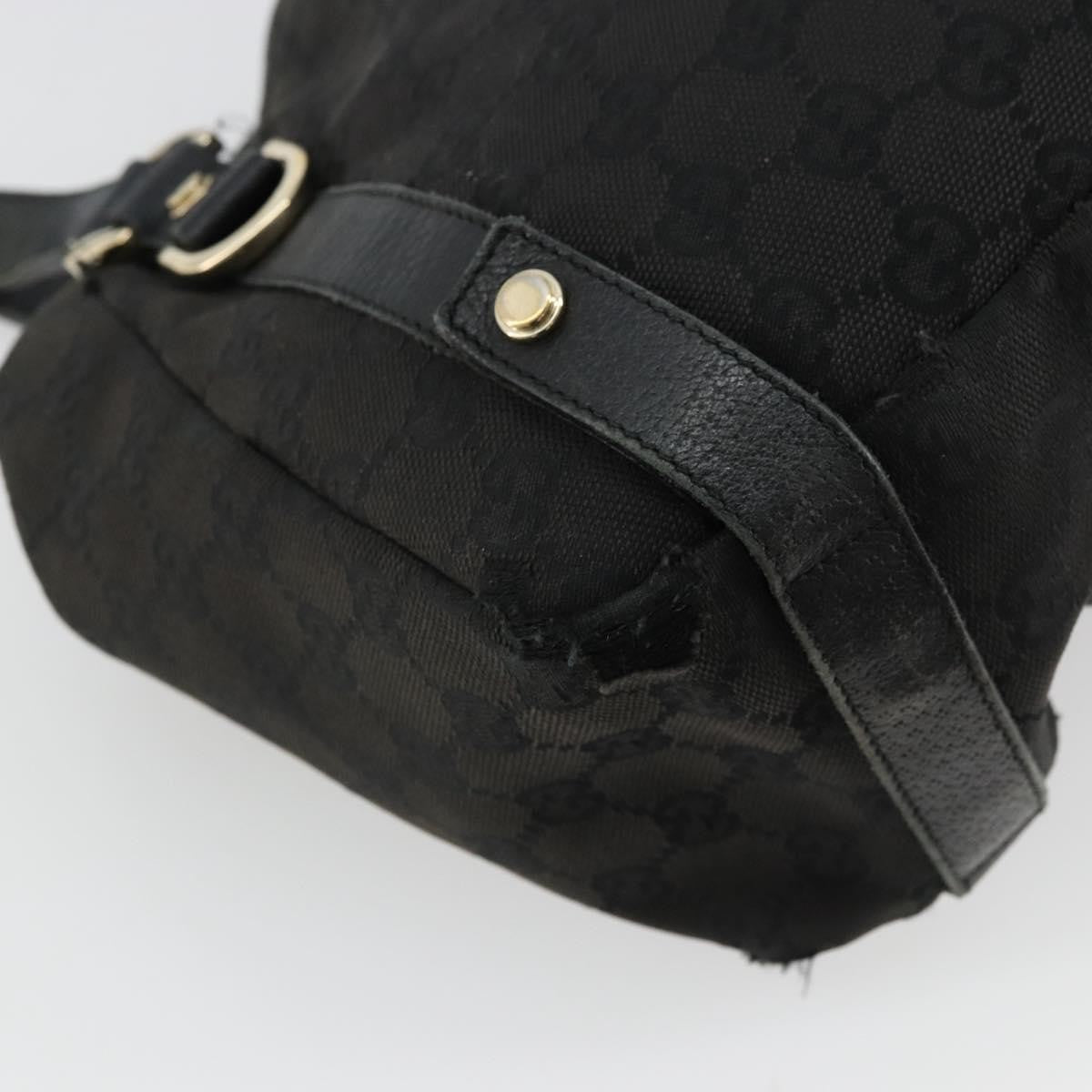 Gucci GUCCI GG Canvas Abbey Tote Bag Black Gold 130736 Authentic 179901
