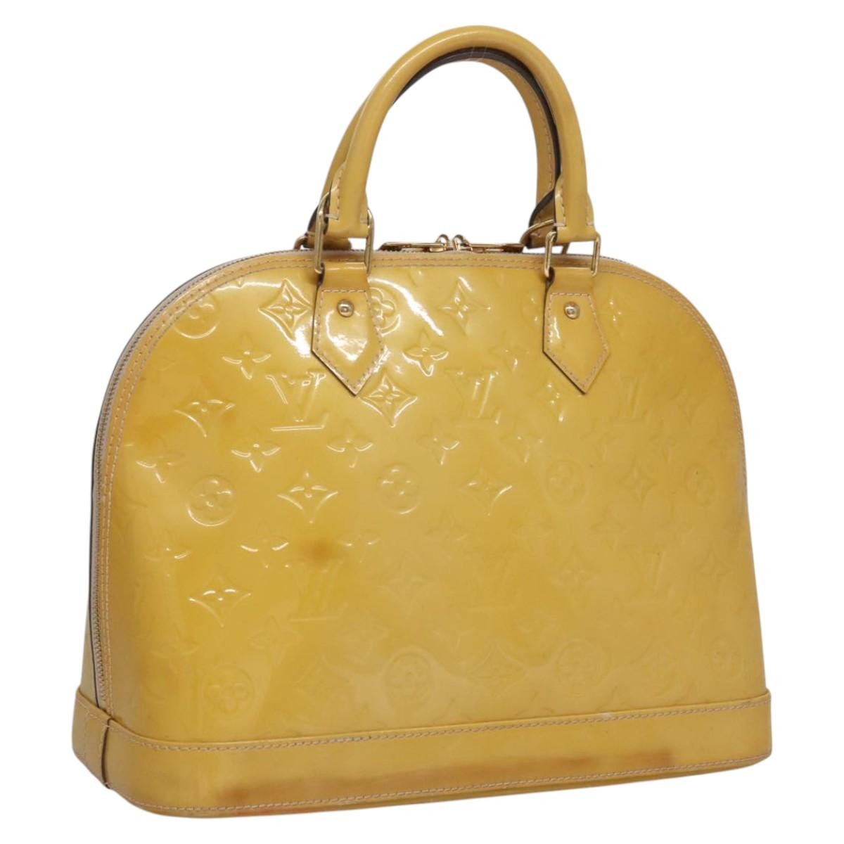 Louis Vuitton LOUIS VUITTON Monogram Vernis Alma PM Hand Bag 2way Dunne M90170 LV Authentic KD187