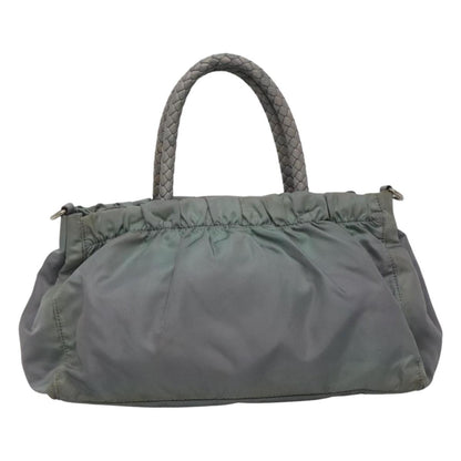 Prada PRADA Hand Bag Nylon 2way Gray Authentic 110159