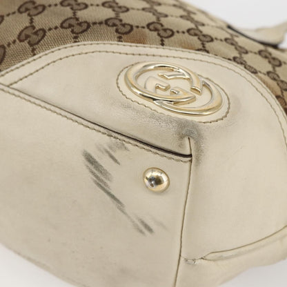 Gucci GUCCI GG Canvas Tote Bag Beige Gold 169946 Authentic BA9932