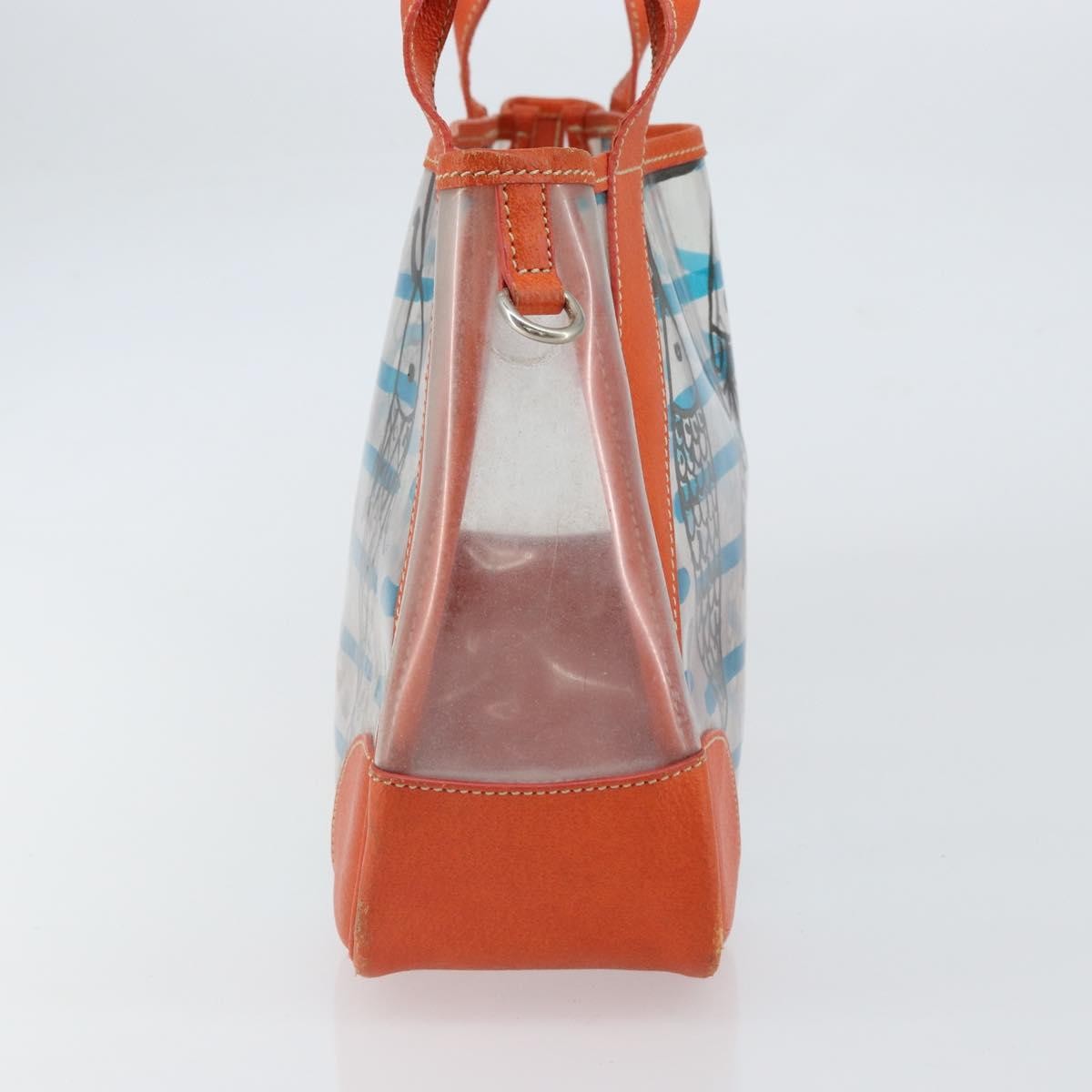 Prada PRADA Hand Bag Vinyl Clear Silver Authentic 161719