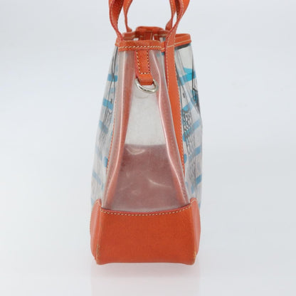 Prada PRADA Hand Bag Vinyl Clear Silver Authentic 161719