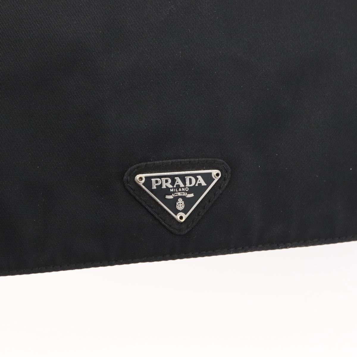 Prada PRADA Shoulder Bag Nylon Black Silver Authentic YKZ1095A