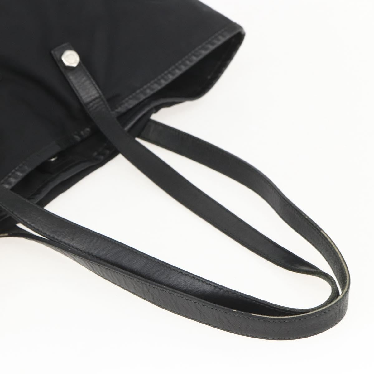 Prada PRADA Tote Bag Nylon Black Silver Authentic 160717