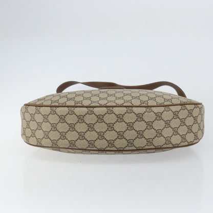 Gucci GUCCI GG Supreme Shoulder Bag PVC Beige Gold Authentic ep12173