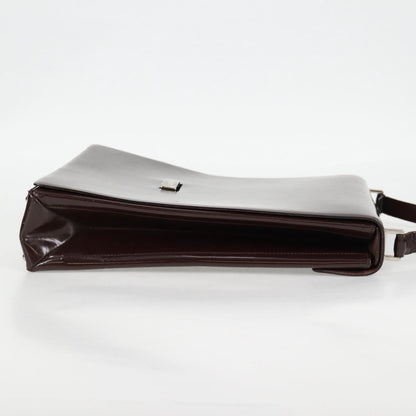 Gucci GUCCI Shoulder Bag Patent leather Brown Silver 002 2046 0433 Authentic bs26623