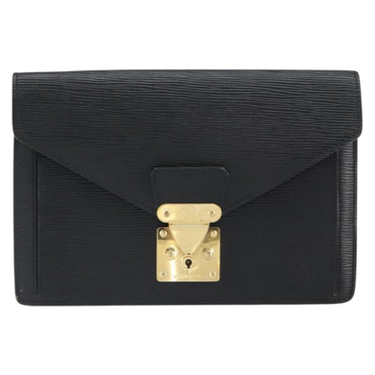Louis Vuitton LOUIS VUITTON Epi Serie Dragonne Clutch Bag Black Noir M52612 LV Authentic BA9336