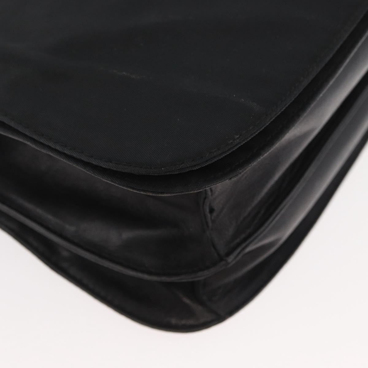 Prada PRADA Shoulder Bag Nylon Black Silver Authentic YKZ1095A