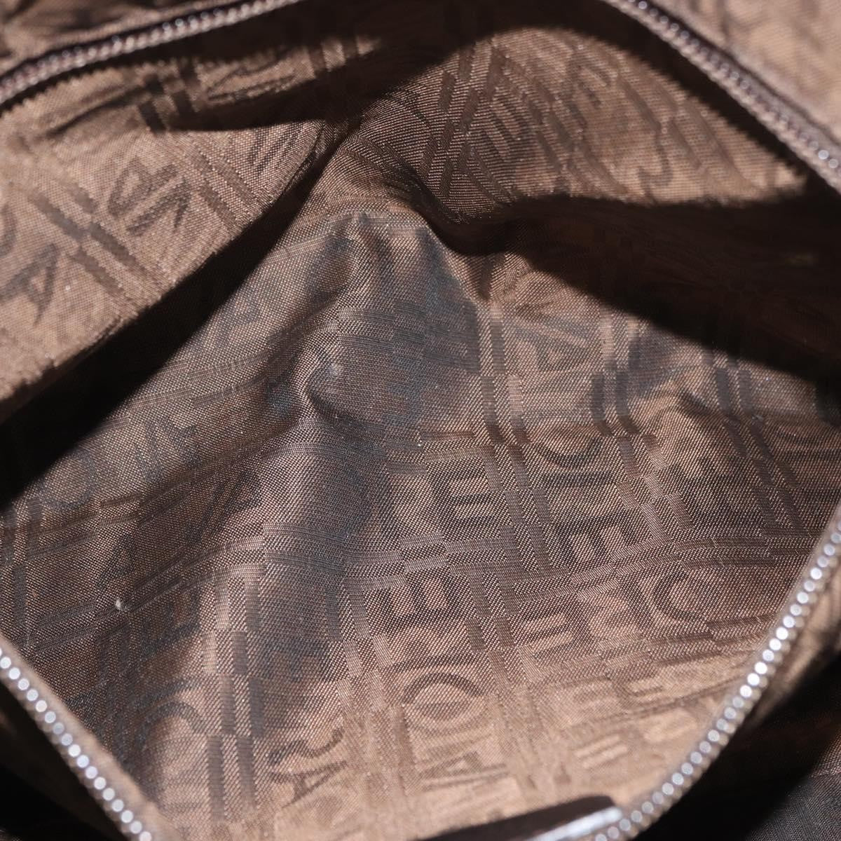 Salvatore Ferragamo Salvatore Ferragamo Gancini Hand Bag Patent leather Dark Brown Authentic bs35239