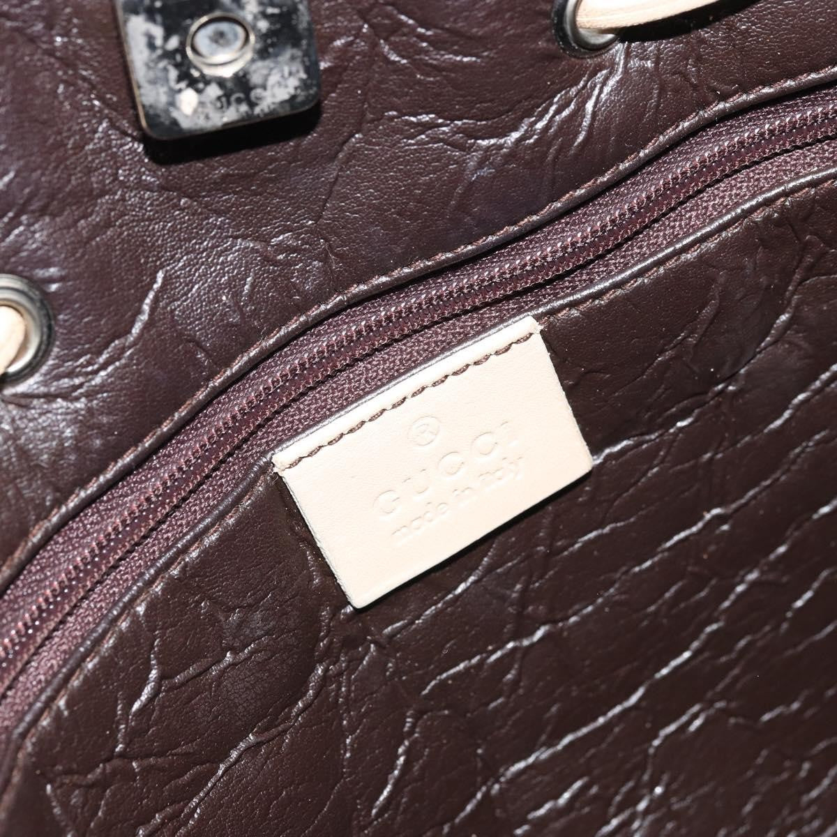 Gucci GUCCI GG Canvas Tote Bag Beige Silver 002 1053 Authentic 170373