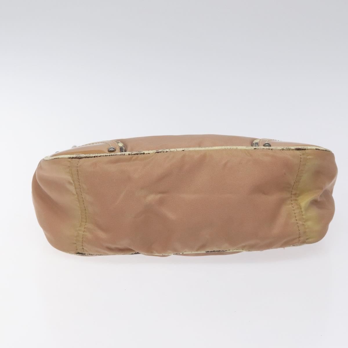Prada PRADA Shoulder Bag Nylon Beige Authentic EC614
