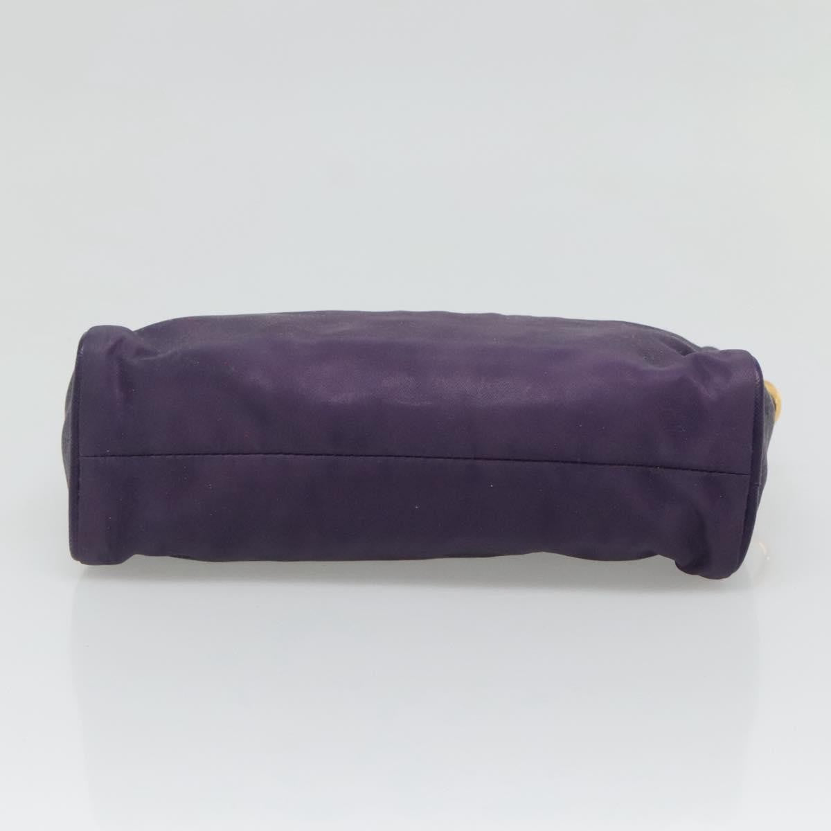 Prada PRADA Shoulder Bag Nylon Purple Gold Authentic 130933