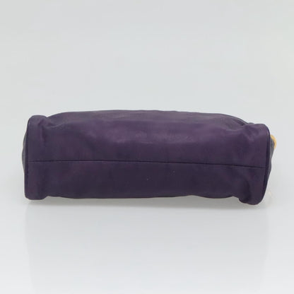 Prada PRADA Shoulder Bag Nylon Purple Gold Authentic 130933