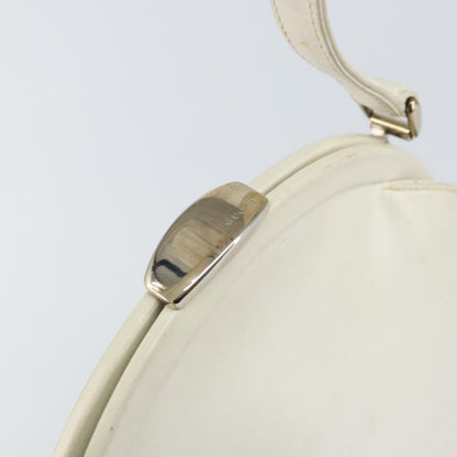 Gucci GUCCI Hand Bag Leather White Silver Authentic 170514