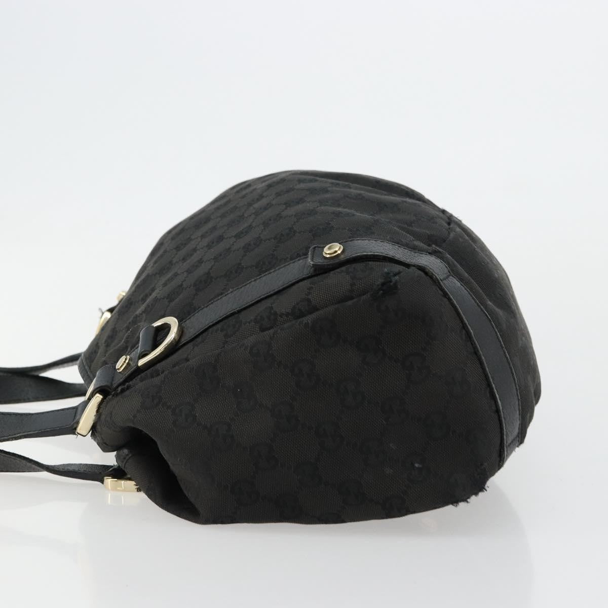 Gucci GUCCI GG Canvas Abbey Tote Bag Black Gold 130736 Authentic 179901
