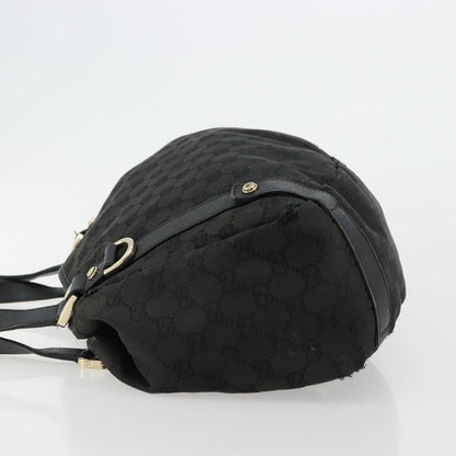 Gucci GUCCI GG Canvas Abbey Tote Bag Black Gold 130736 Authentic 179901