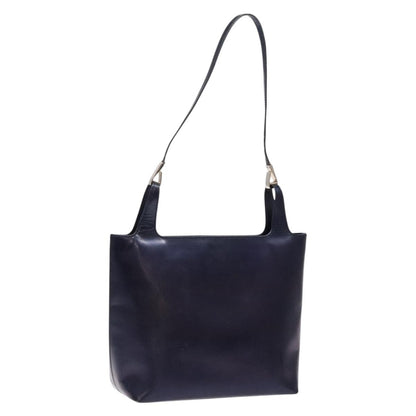 Gucci GUCCI Shoulder Bag Enamel Navy Silver Authentic bs28873