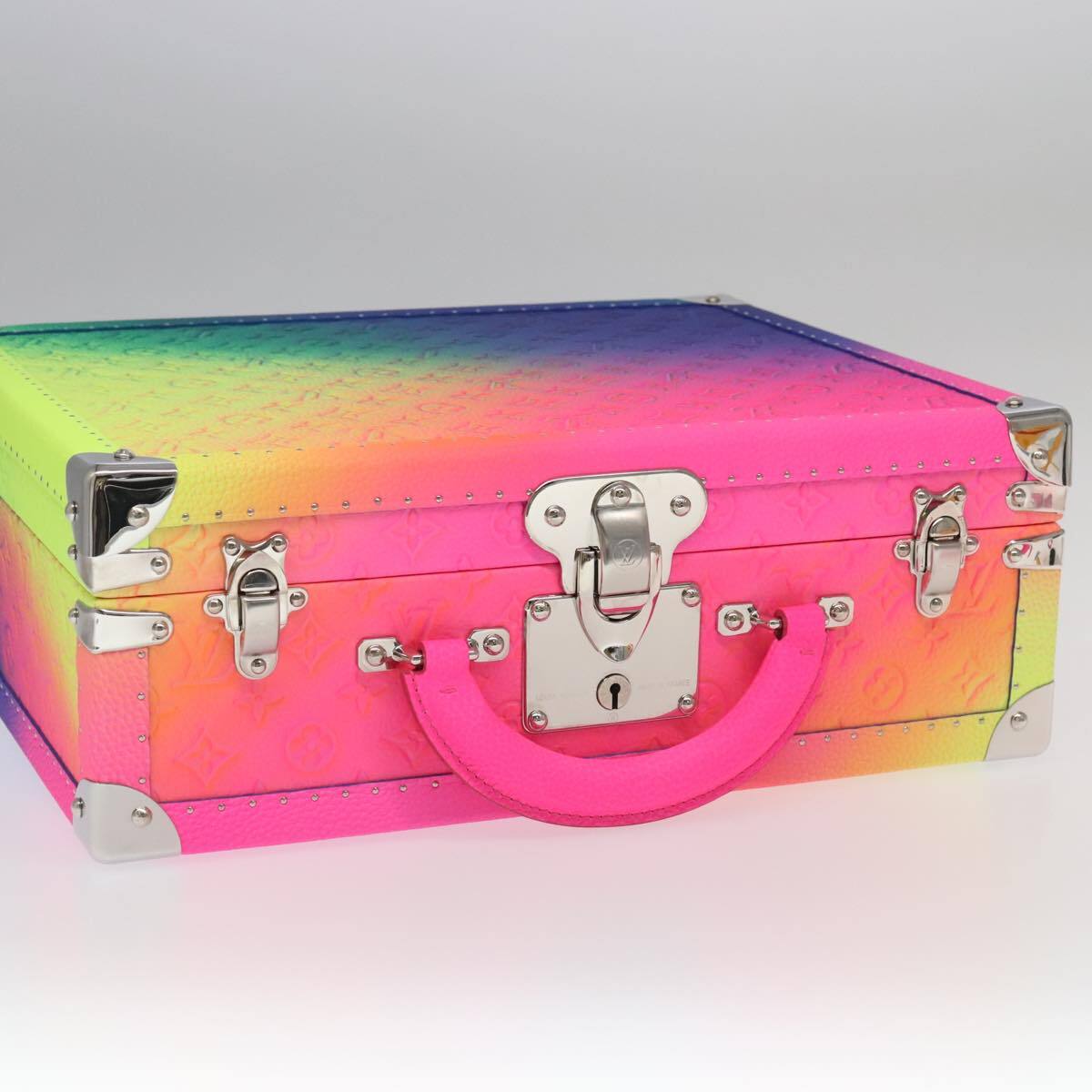 Louis Vuitton LOUIS VUITTON Taurillon Illusion Cotoville 40 Trunk Multicolor LV Authentic yk15763S Bag