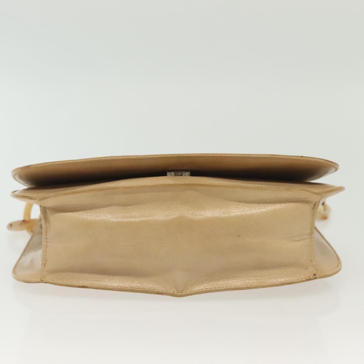 Prada PRADA Chain Shoulder Bag Leather Beige Authentic 141913