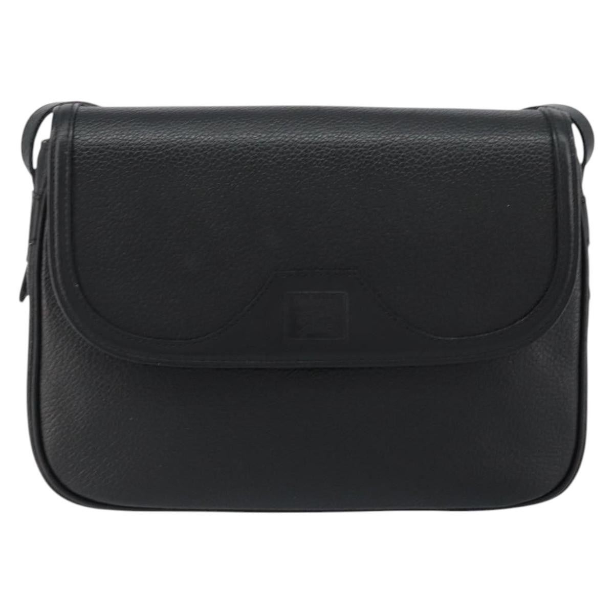Burberrys Burberrys Nova Check Shoulder Bag Leather Black Gold Authentic bs30325