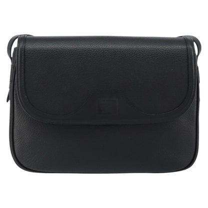 Burberrys Burberrys Nova Check Shoulder Bag Leather Black Gold Authentic bs30325