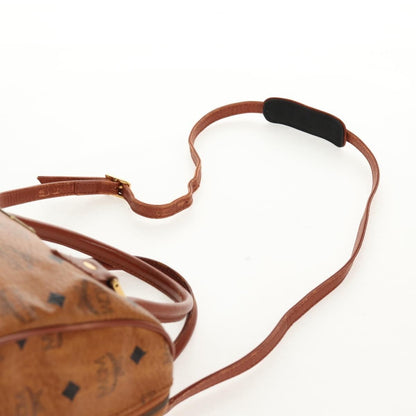 MCM MCM Logogram Vicetos Hand Bag PVC Leather 2way Brown Gold Authentic 158823