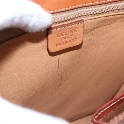 Celine CELINE Macadam Canvas Hand Bag PVC Leather 2way Brown Authentic 111670