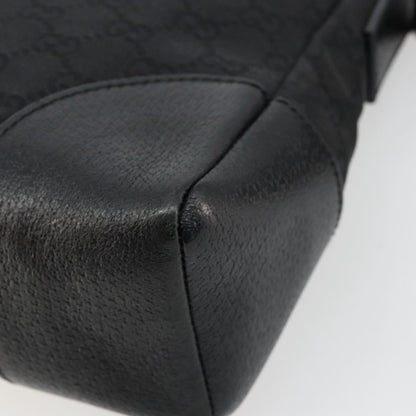 Gucci GUCCI GG Canvas Shoulder Bag Black Silver 114273 Authentic ep14561
