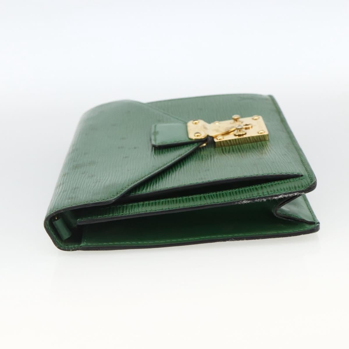 Louis Vuitton LOUIS VUITTON Epi Serie Dragonne Clutch Bag Green LV Authentic BA11887