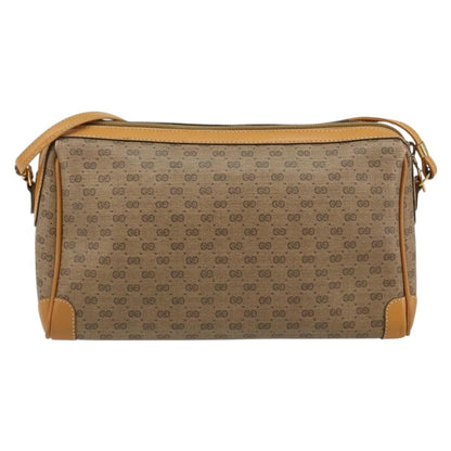 Gucci GUCCI Micro GG Supreme Shoulder Bag PVC Beige Gold Authentic ep11521