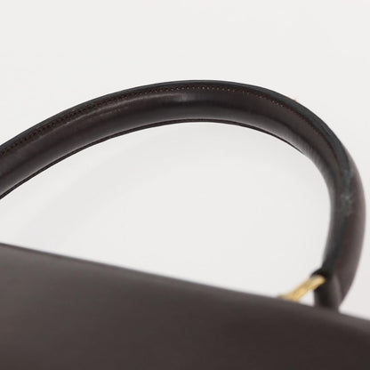 Celine CELINE Hand Bag Leather Brown Gold Authentic fm4934