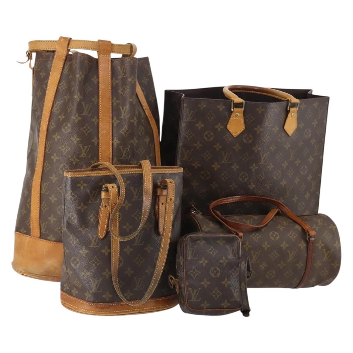 Louis Vuitton LOUIS VUITTON Monogram Hand Bag 5 Set LV Authentic 175018