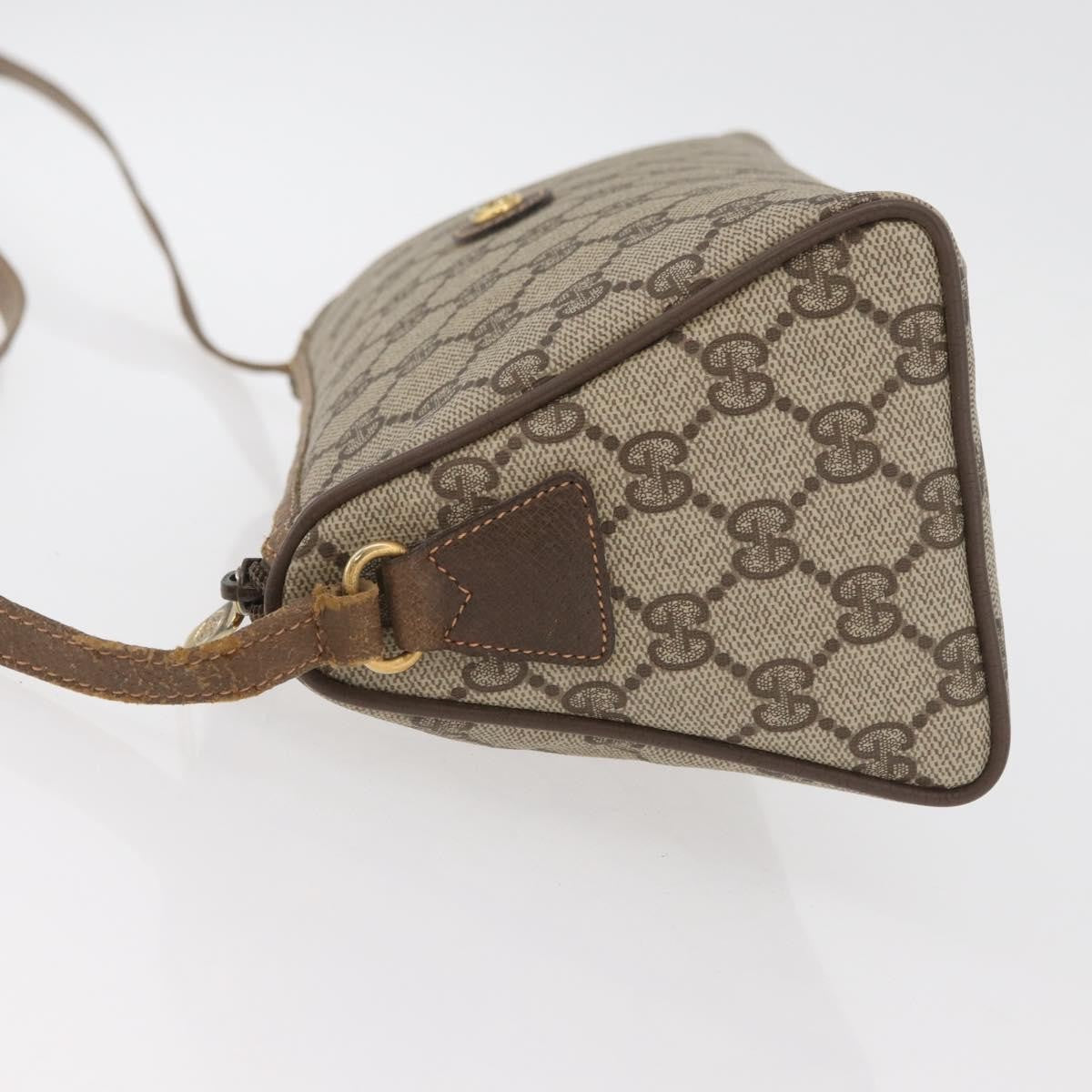 Gucci GUCCI GG Supreme Shoulder Bag PVC Beige Gold 89 02 086 Authentic BA12793