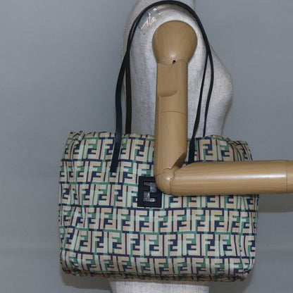 Fendi FENDI Zucca Canvas Tote Bag Navy Authentic 147615
