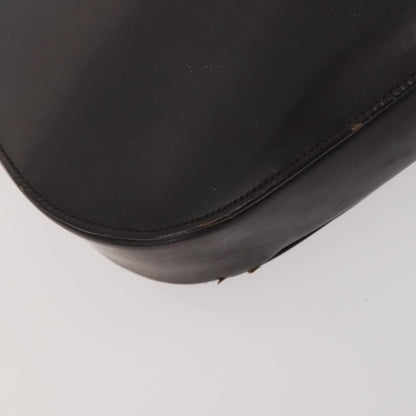 Gucci GUCCI GG Supreme Hand Bag Leather 2 Set Black Beige Authentic 173983