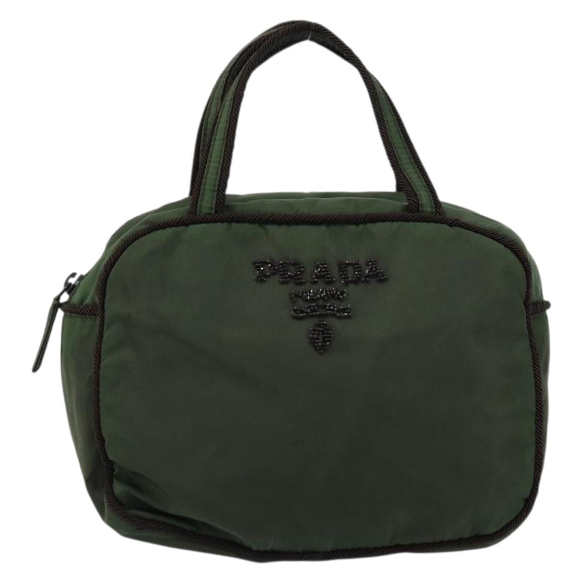 Prada PRADA Hand Bag Nylon Green Authentic 153060