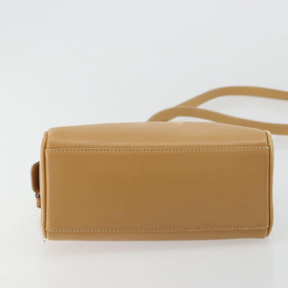 Gucci GUCCI Bamboo Hand Bag Leather 2way Beige Gold Authentic 181116