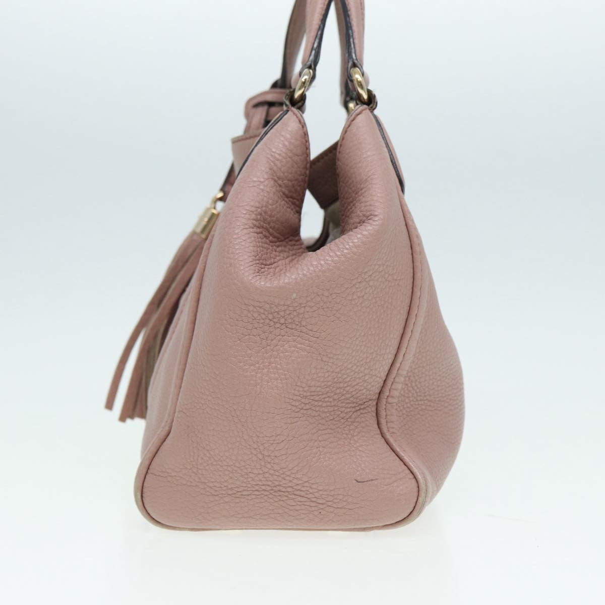 Gucci GUCCI Soho Hand Bag Leather 2way Gold Pink 336751 Authentic am6760
