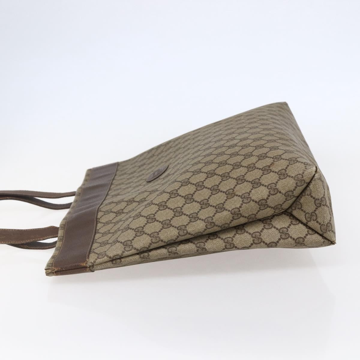 Gucci GUCCI GG Supreme Tote Bag PVC Beige 156 02 109 Authentic bs30092