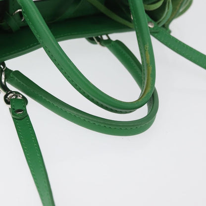 Balenciaga BALENCIAGA The Paper Tote Bag Leather 2way Green Silver 370926 Authentic 179403A