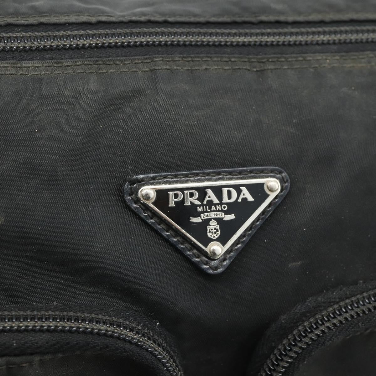 Prada PRADA Shoulder Bag Nylon Black Silver Authentic 175741